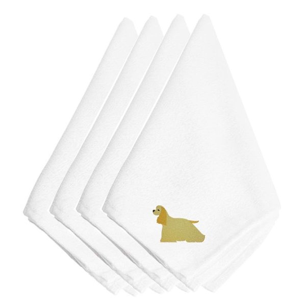 Carolines Treasures Cocker Spaniel Embroidered Napkins, Set of 4 BB3386NPKE